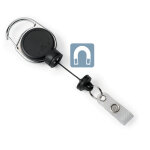 Durable enrouleur pour badge - clip en mtal ultra puissant - 60cm - noir