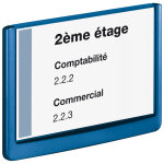 Durable plaque de porte click sign a5 bleu