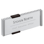 Durable plaque de porte info sign, fixation murale, aluminium et acrylique, 149�x�52, 5 mm, argent