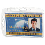 Durable porte - badge de scurit ferm pour 1 carte 54 x 85 mm, sans attache - transparent