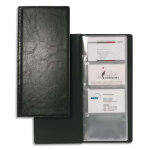 Durable porte - cartes de visite visifix noir capacit 192 cartes aspect grain de cuir l11, 5 x h25, ...