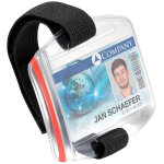 Durable support pour brassard porte - badge, lanière pour le bras ajustable, transparent Durable support pour brassard porte - badge, lanière pour le bras ajustable, transparent
