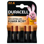 Duracell pile alcaline aa / lr6 plus - lot de 4