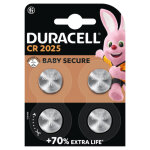 Duracell pile bouton lithium cr 2025 - lot de 4