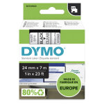 Dymo cassette ruban d'tiquettes d1 auto - adhsive - s0720920 pour tiqueteuse - 24 mm x 7 m - noir ...