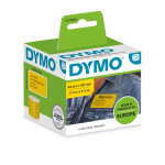Dymo �tiquettes badge nominatif / d'exp�dition jaune pr� - d�coup�es noir sur jaune (54 x 101 mm) - mod�le ...