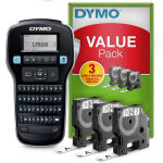 Dymo pack �tiqueteuse labelmanager 160 + 3 rubans d1 12 mm x 7 m noir sur blanc