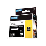 Dymo ruban polyester 18482 rhino - 9 mm x 3, 5 m - noir sur blanc
