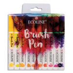 Ecoline set de 20 feutres pinceaux aquarelle brush pen, couleurs assorties