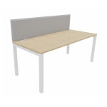 cran sparation acoustique individuel zitto h. 48 x l. 140 cm - gris - avec pince de fixation