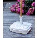 Eda pied de parasol, plastique, carré, 420 mm, blanc Eda pied de parasol, plastique, carré, 420 mm, blanc