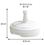 Eda pied de parasol, plastique, rond, 430 mm, blanc