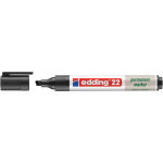 Edding 22 marqueur permanent - 90% de plastique recycl� - pointe biseaut�e 5 mm noir