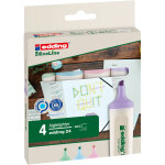 Edding 24 ecoline surligneur pointe biseaute 2 - 5 mm - pochette de 4 assortis pastel