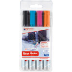 Edding 95 marqueur pour tableau en verre pointe ogive de 1, 5 � 3 mm - pochette de 4 assortis