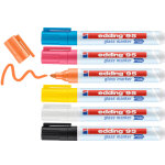 Edding 95 marqueur pour tableau en verre pointe ogive de 1, 5 � 3 mm - pochette de 6 assortis