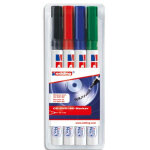 Edding marqueurs cd / dvd pointe ogive fine souple. encre permanente. assortiment: noir, bleu, rouge, ...