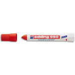 Edding marqueur industriel pate colore et encre permanente rouge pour toutes surfaces 6002