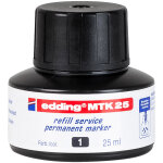 Edding recharge d'encre mtk 25 pour marqueurs permanents 25 ml - noir