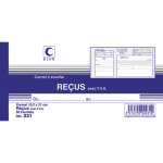Elve carnet  souche ''reu avec tva'' format 10, 5 x 21cm, 50 feuillets 231