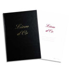 Elve livre d'or format 21x29, 7cm noir 148 pages. couverture aspect cuir Elve livre d'or format 21x29, 7cm noir 148 pages. couverture aspect cuir