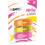 Emtec c410 non - cl usb 2. 0 - 8 go - pack de 3 - coloris assortis