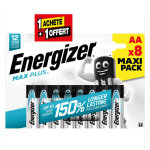 Energizer pile alcaline aa / lr6 max plus - lot de 8 + 1 offert