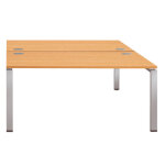 Ensemble 2 bureaux droits e - link - l. 160 x p. 163 cm - plateau chêne - pieds aluminium Ensemble 2 bureaux droits e - link - l. 160 x p. 163 cm - plateau chêne - pieds aluminium