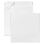 Enveloppe blanche 205 x 205 mm 120g sans fenêtre - autocollante bande protectrice - lot de 250 Enveloppe blanche 205 x 205 mm 120g sans fenêtre - autocollante bande protectrice - lot de 250
