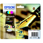 Epson 16 xl  stylo  plume  cartouche d'encre originale grande capacit durabrite ultra - pack de 4 (noir, ...
