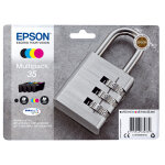 Epson padlock encre durabrite ultra multipack 4 couleurs cadenas 35, rendement standard, noir, cyan, ...