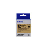 Epson ruban satin pour �tiqueteuse lk - 4kbk noir / or 12 mm (5 m), noir sur or, japon, satin, epson, ...