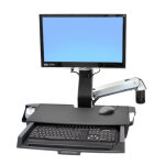 Ergotron styleview sit - stand combo arm with worksurface, 14, 5 kg, 61 cm (24'), 75 x 75 mm, 100 x 100 ...