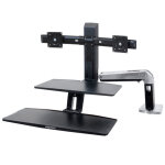 Ergotron workfit - a, 11, 3 kg, 12, 7 cm (5'), 61 cm (24'), 100 x 100 mm, r�glage de la hauteur, noir ...