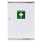 Esculape armoire  pharmacie vide , 1 porte double en mtal - laque blanche