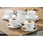 Esmeyer tasse  cappuccino 'bistro', set de 6, blanc