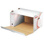 Esselte caisse archives 51 x 26, 5 x 34, 5 cm boxy en carton ouverture frontale et poign�es - blanc - ...