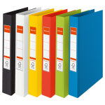 Esselte classeur 4 anneaux a4 vivida - carton rigide et pp - dos 4, 2 cm - assortis