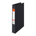 Esselte classeur 4 anneaux a4 vivida - carton rigide et pp - dos 4, 2 cm - noir