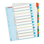 Esselte intercalaires numériques maxi a4 + en carte, 12 divisions - blanc touches colorées Esselte intercalaires numériques maxi a4 + en carte, 12 divisions - blanc touches colorées