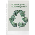 Esselte pochettes perfores transparentes a4 en polypropylne recycl grain 70 microns - bote de 50 ...