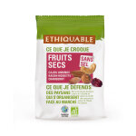 Ethiquable fruits secs bio sans sel - mlange cajoux, amandes, raisins, noisettes, cranberry - 100 g