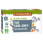 Ethiquable sachets de th� noir earl grey darjeeling - bo�te de 20