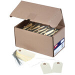 Etiquettes am�ricaines, 80 x 38 mm, avec fil de fer