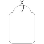 Etiquette � suspendre, dimensions: 36 x 53 mm, blanc