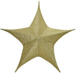 Etoile � suspendre or paillet� � 80 cm