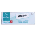 Exacompta lot de 10 chevalets double face horizontal a6 - cristal