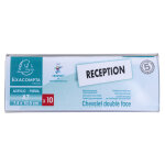 Exacompta lot de 10 chevalets double face horizontal a7 - cristal