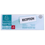 Exacompta lot de 5 chevalets double face horizontal a4 - cristal