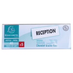 Exacompta lot de 5 chevalets double face horizontal a5 - cristal